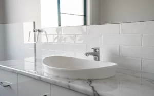 Callum sarah washing hands bathroom Renovations Warwick Qld