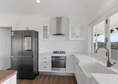 Wood floor and white Kitchen renovations Warwick Qld.