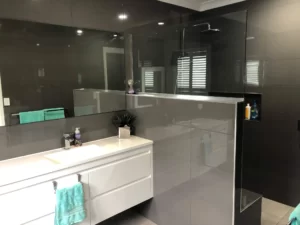 black gray Bathroom renovations Warwick Qld